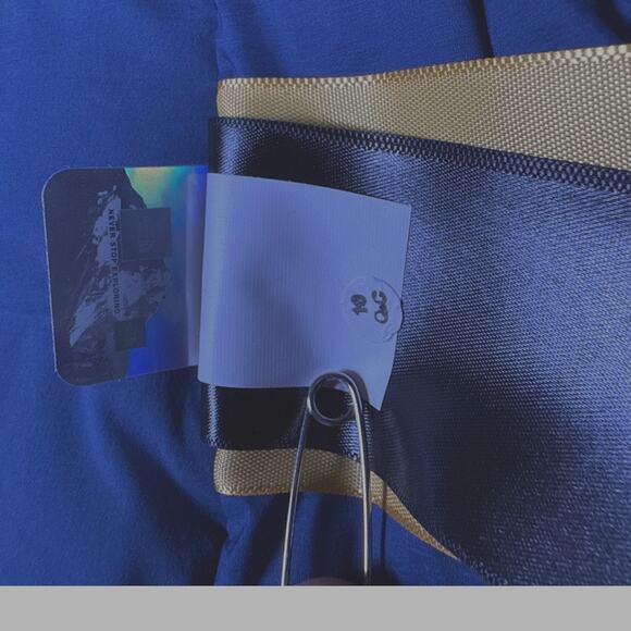 The North Face Puffer Jacket Belleview Down Mens Medium Blue Hoodie Stretch - Picture 12 of 13